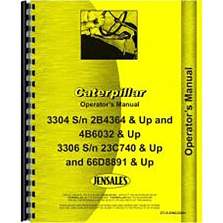 RAParts Fits Caterpillar 3304 Engine Operators Manual (New)